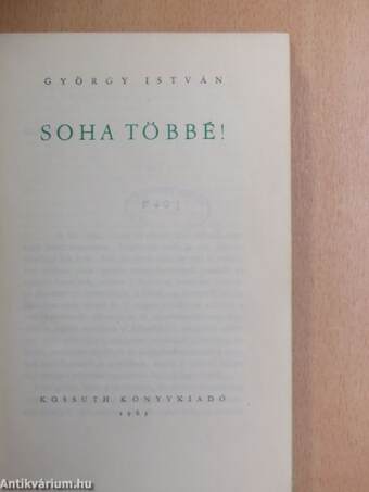 Soha többé!