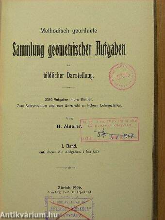 Sammlung geometrischer Aufgaben I. (töredék)