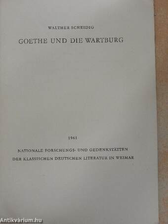 Goethe und die Wartburg