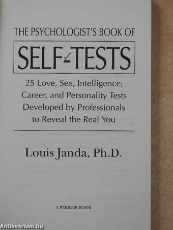 The Psychologist's Book of Self-Tests