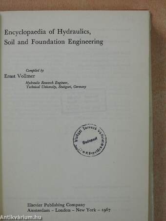 Encyclopaedia of Hydraulics, Soil and Foundation Engineering