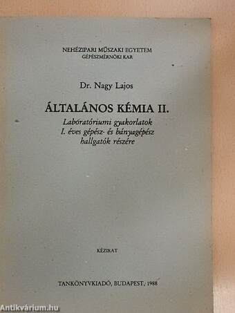 Általános kémia II.