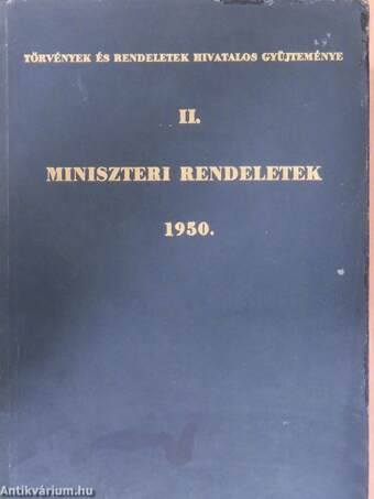 Törvények és rendeletek hivatalos gyűjteménye 1950. I-II.