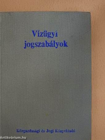 Vízügyi jogszabályok