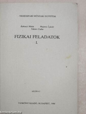 Fizikai feladatok I.