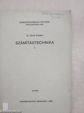 Számítástechnika I.