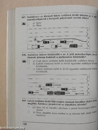 A járművezetői vizsga teszt-kérdéseinek gyűjteménye