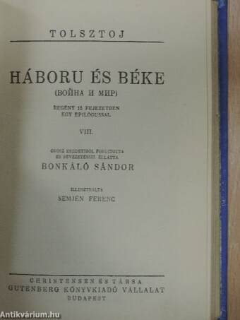 Háboru és béke I-XI.