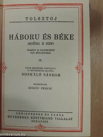 Háboru és béke I-XI.