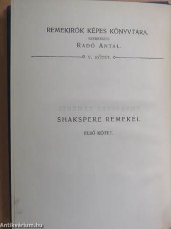 Shakspere remekei I-IV.