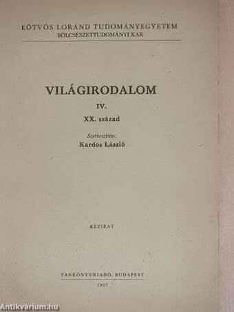 Világirodalom IV.