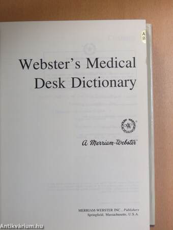 Webster's Medical Desk Dictionary