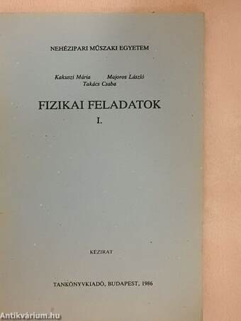 Fizikai feladatok I.