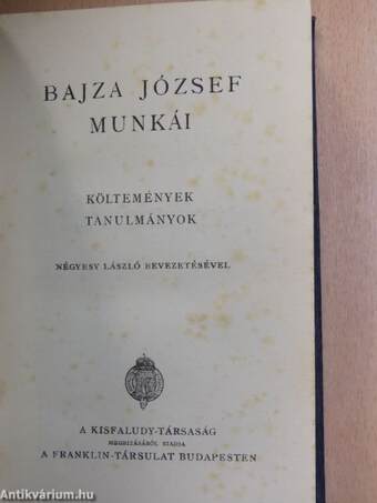 Bajza József munkái