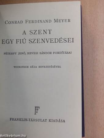 A szent/Egy fiú szenvedései