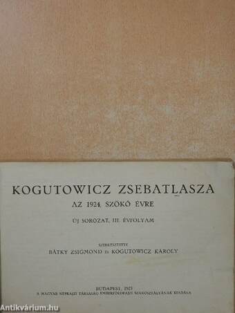 Kogutowicz zsebatlasza az 1924. szökő évre