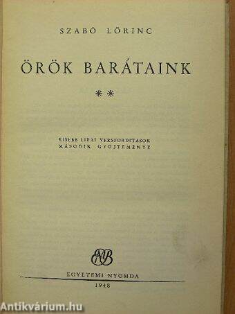 Örök barátaink II. (töredék)