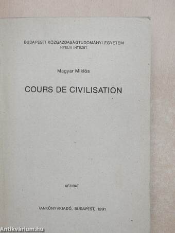 Cours de Civilisation