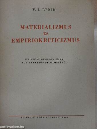 Materializmus és empiriokriticizmus