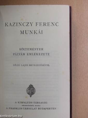 Kazinczy Ferenc munkái