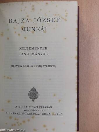 Bajza József munkái