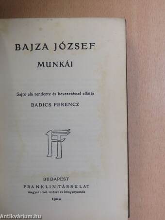 Bajza József munkái