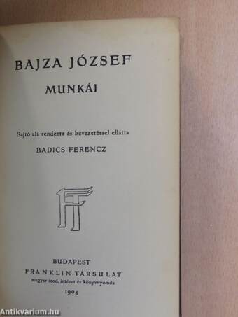 Bajza József munkái