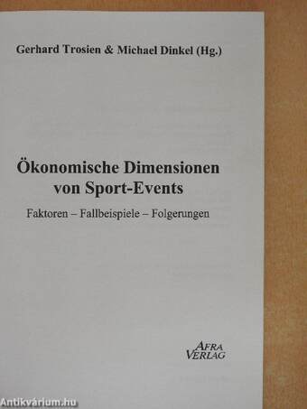 Ökonomische Dimensionen von Sport-Events