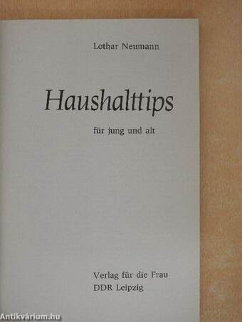 Haushalttips für jung und alt