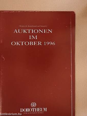 Auktionen im Oktober 1996