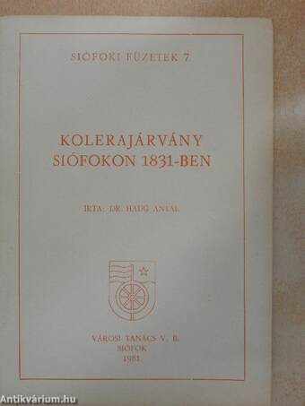 Kolerajárvány Siófokon 1831-ben