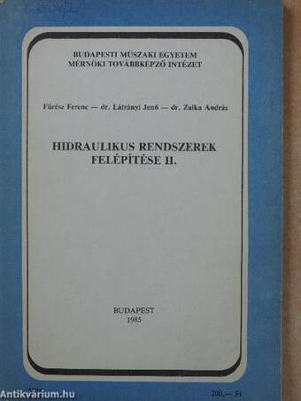 Hidraulikus rendszerek felépítése II.