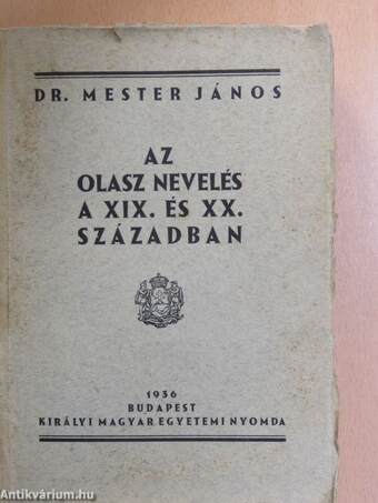 Az olasz nevelés a XIX. és XX. században