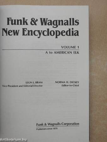 Funk & Wagnalls New Encyclopedia 1. (töredék)