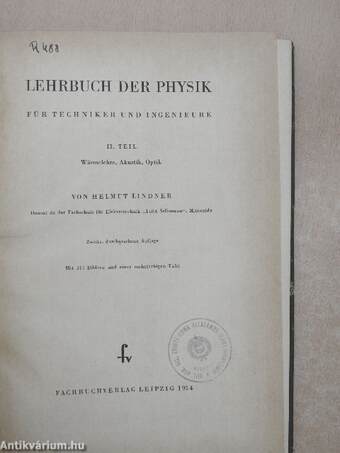 Lehrbuch der Physik für Techniker und Ingenieure II