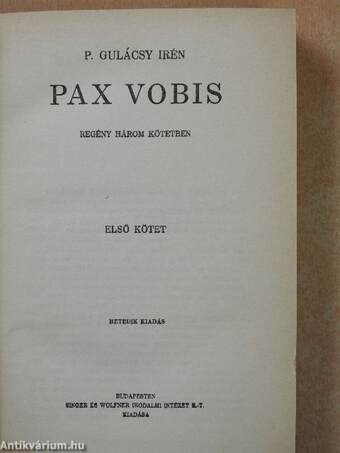 Pax Vobis I-III.