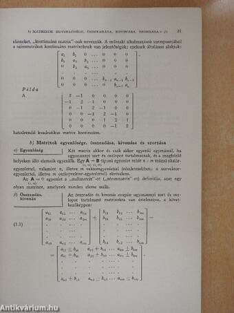 Műszaki matematikai gyakorlatok C. IV.