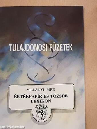 Értékpapír és tőzsde lexikon