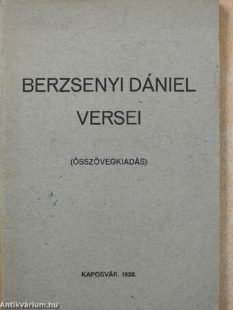 Berzsenyi Dániel versei