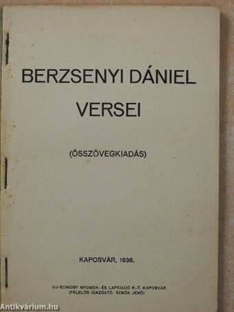 Berzsenyi Dániel versei