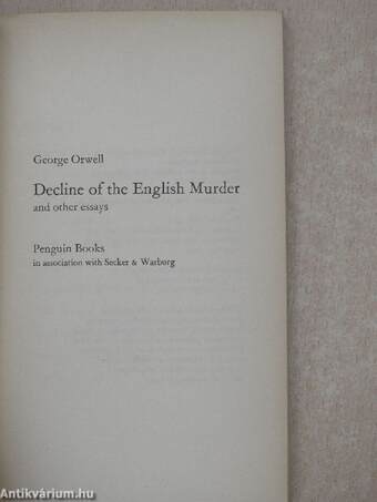 Decline of the English Murder