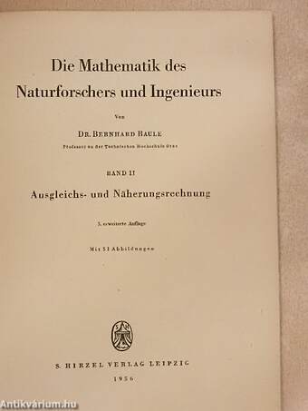 Die Mathematik des Naturforschers und Ingenieurs II.