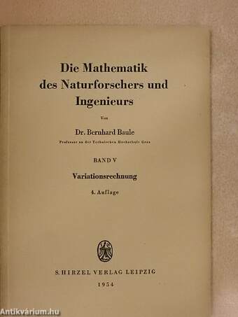Die Mathematik des Naturforschers und Ingenieurs V.