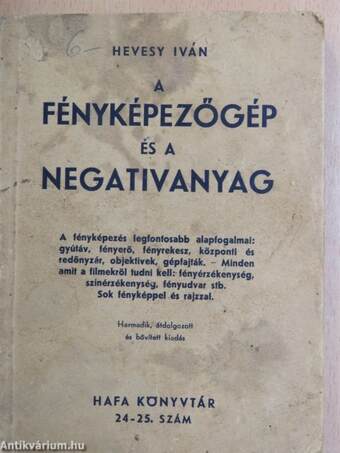 A fényképezőgép és a negativanyag