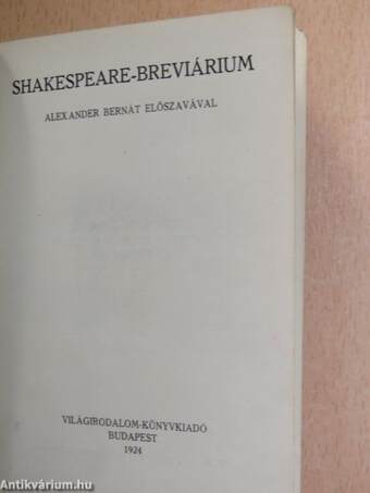 Shakespeare-Breviárium