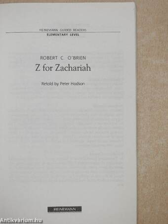 Z for Zachariah