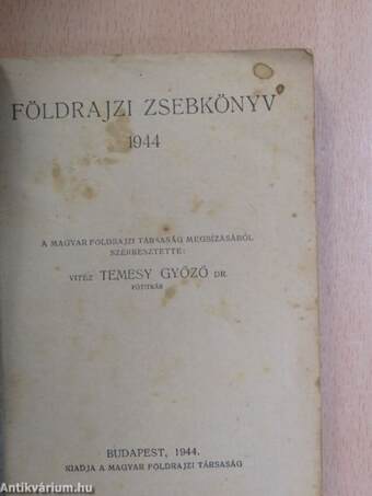 Földrajzi zsebkönyv 1944