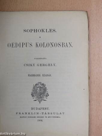 Oedipus Kolonosban