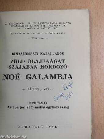 Zöld olajfaágat szájában hordozó Noé galambja