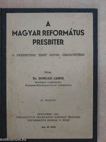 A magyar református presbiter